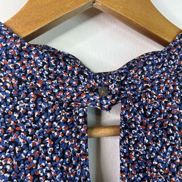 Maeve Anthropologie Multicolor Bella Choker Ditsy Floral Boho Blouse Large - Picture 8 of 11